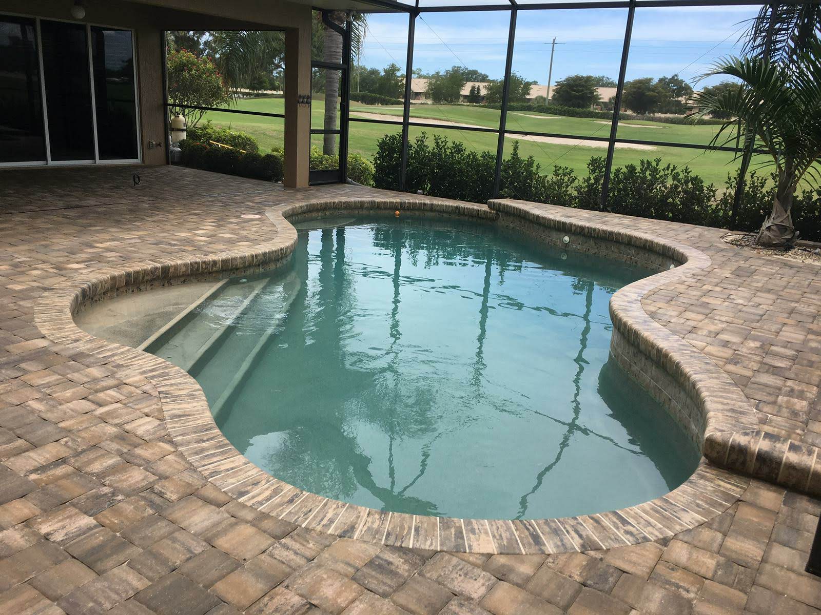 Finished paver patio